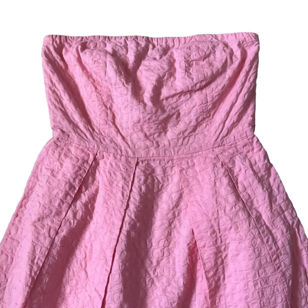 J. Crew Strapless Pink Dress with pockets Size 2